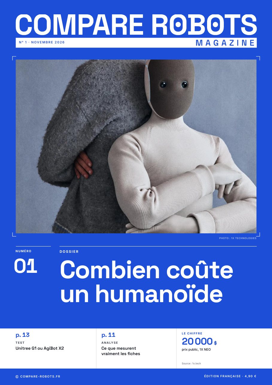 Compare Robots Magazine N° 1, Combien coûte un humanoïde